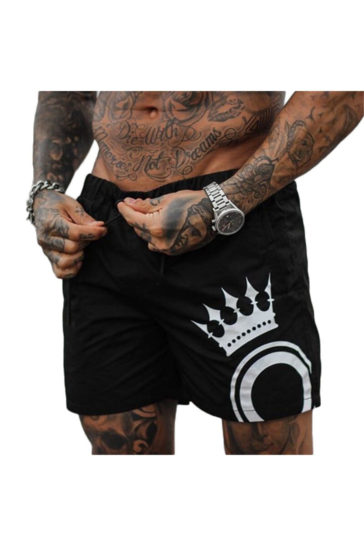 Men'S Printed Standard Size Marine Shorts