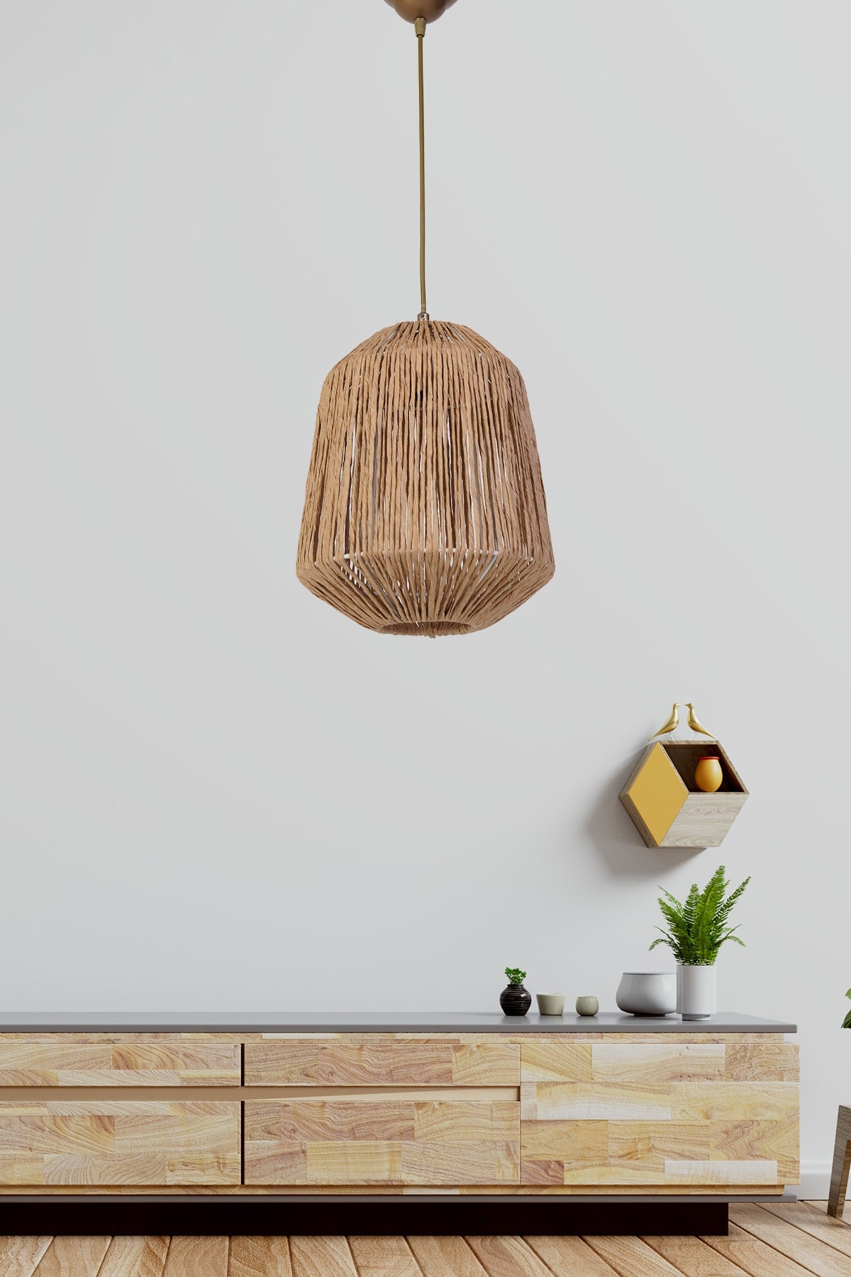 Cacher Handmade Pendant Lamp Chandelier Wicker
