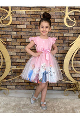 Girl Frozen Elsa Pink Dress