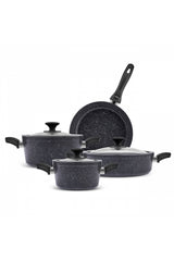 Defne Biogranit V2 7 Piece Cookware Set Black