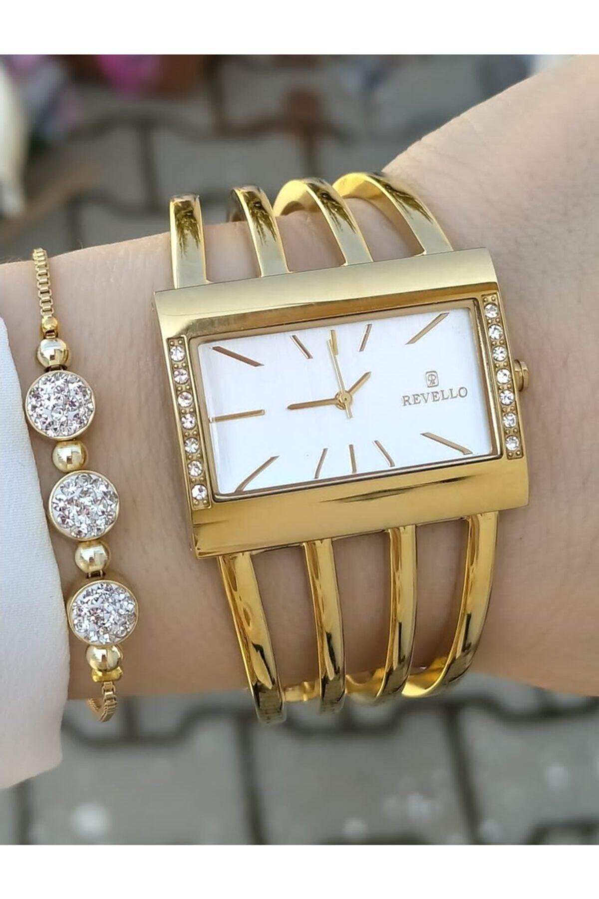 Women's Gold Plated Rib Watch - Swordslife