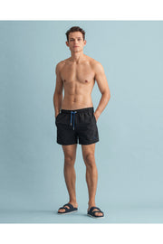 Schwarze Badeshorts für Herren