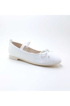 Girl'S Elastic-Bow Detailed Lightweight Flats