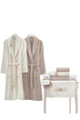 Bougainvillea Embroidered Family Bathrobe Set 10 Pieces Cream-brown - Swordslife