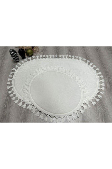 My Evilla Modern Smirna Decorative Plush Oval Pompom Fringed Closet Set - Swordslife