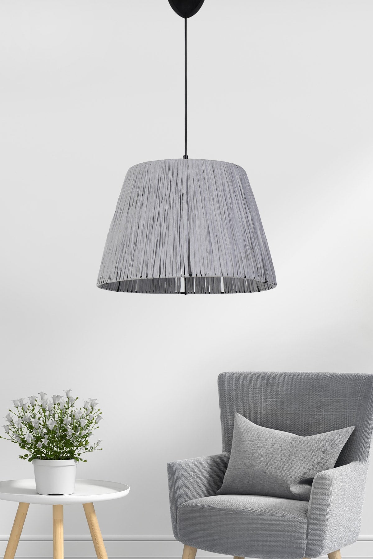 Gaufres Pendant Chandelier Gray