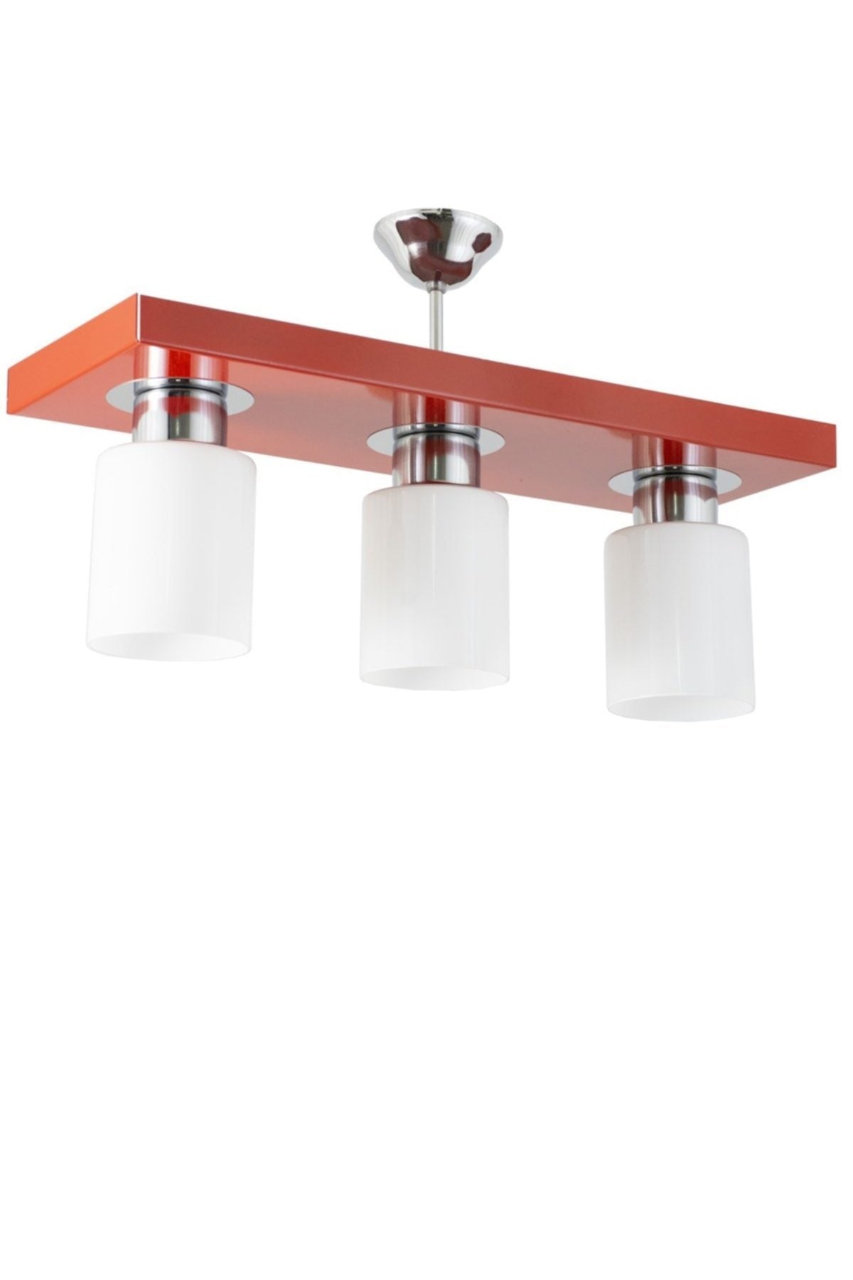 Triple Modern Sports Model Rectangular Tray Red Chandelier