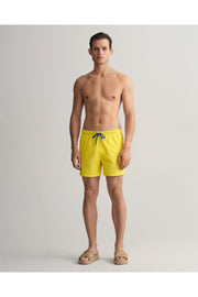 Gelber Classic Fit Badeanzug für Herren
