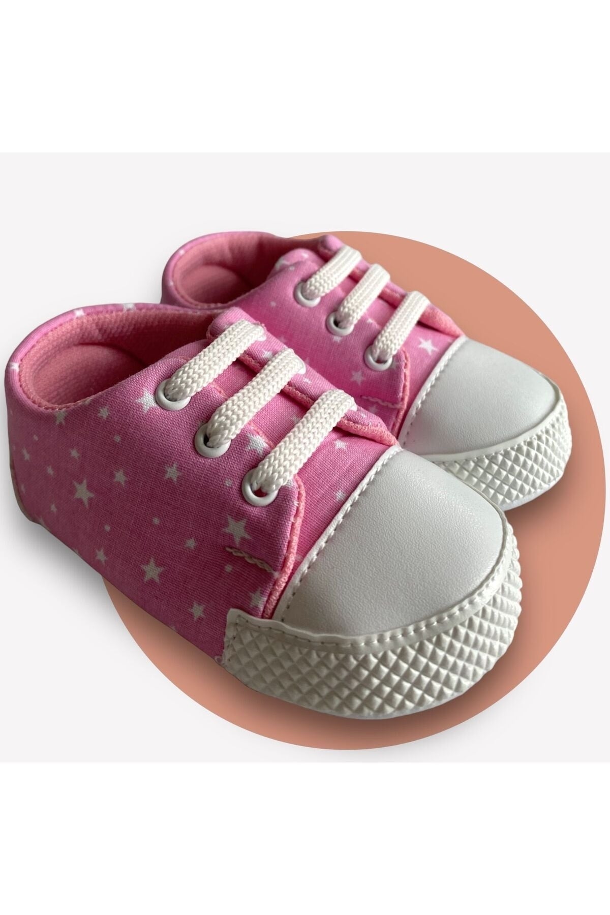 Star Detailed Converss Baby First Step Shoes
