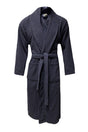Diagonal Shawl Collar Anthracite Unisex Bathrobe - Swordslife