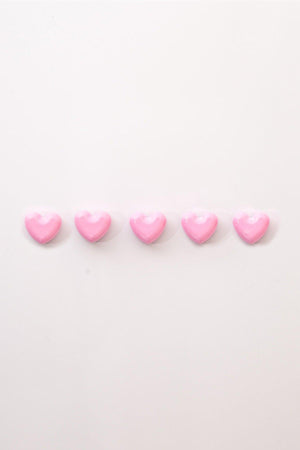 Handmade Concrete Fridge Magnet - Heart 5-Pack - Swordslife