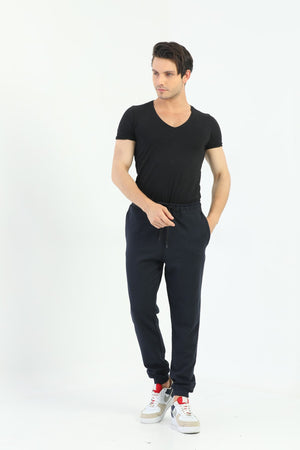 Dark Navy Raised Jogger Men'S Sweatpants