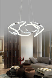 Honos Chrome Modern Pendant Lamp Led Chandelier Living Room Kitchen Room Led Chandelier