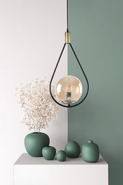 Yağmur Single Modern Wohnzimmer, Schlafzimmer, Wohnzimmer Schwarz Antik, Honig Glas Kronleuchter