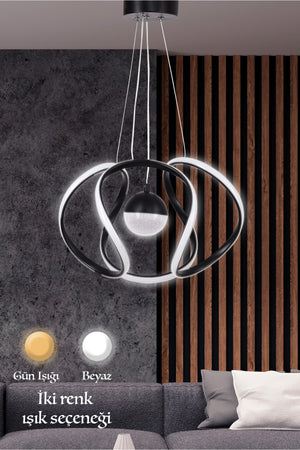 Bretzel Led Chandelier Black