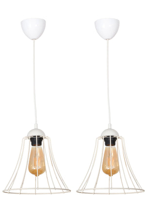 2 Magnificent Single White Chandeliers