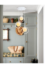 World 3 Piece Tray. White Chandelier With Glop White Color Glass. Living Room, Kitchen, Teenager, Room, Bedroom, Store