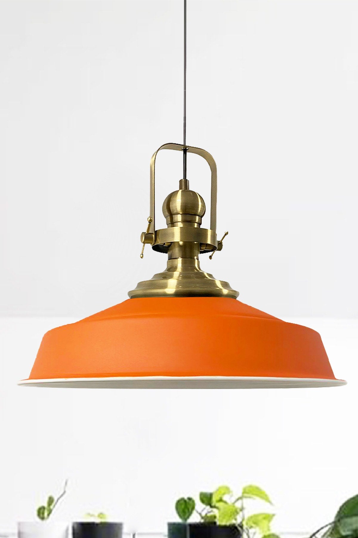 Orange Noble Single Chandelier Antique Headboard Retro Pendant Lamp Restaurant Cafe Living Room Chandeliers