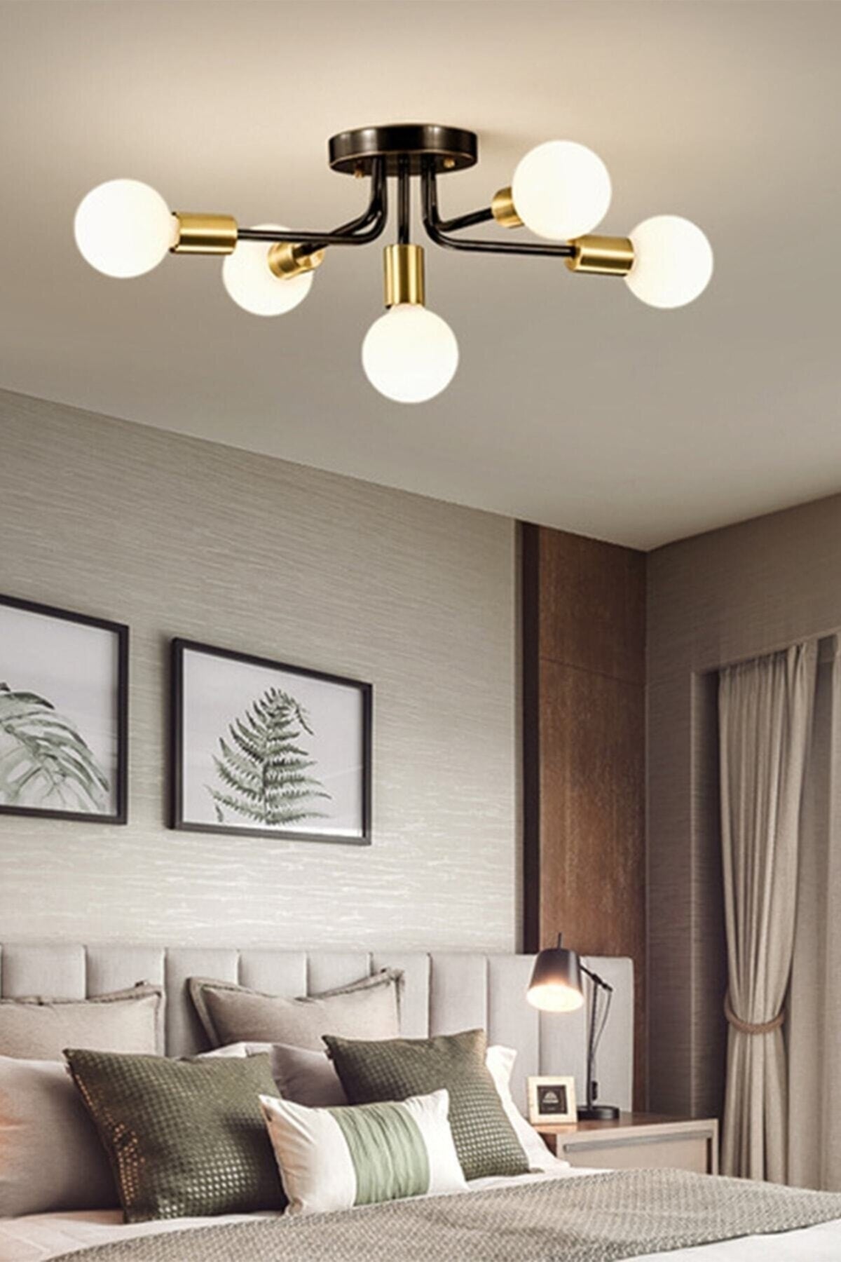 Loop Modern Design Antique Color ((Without Glass)) Pentacle Chandelier