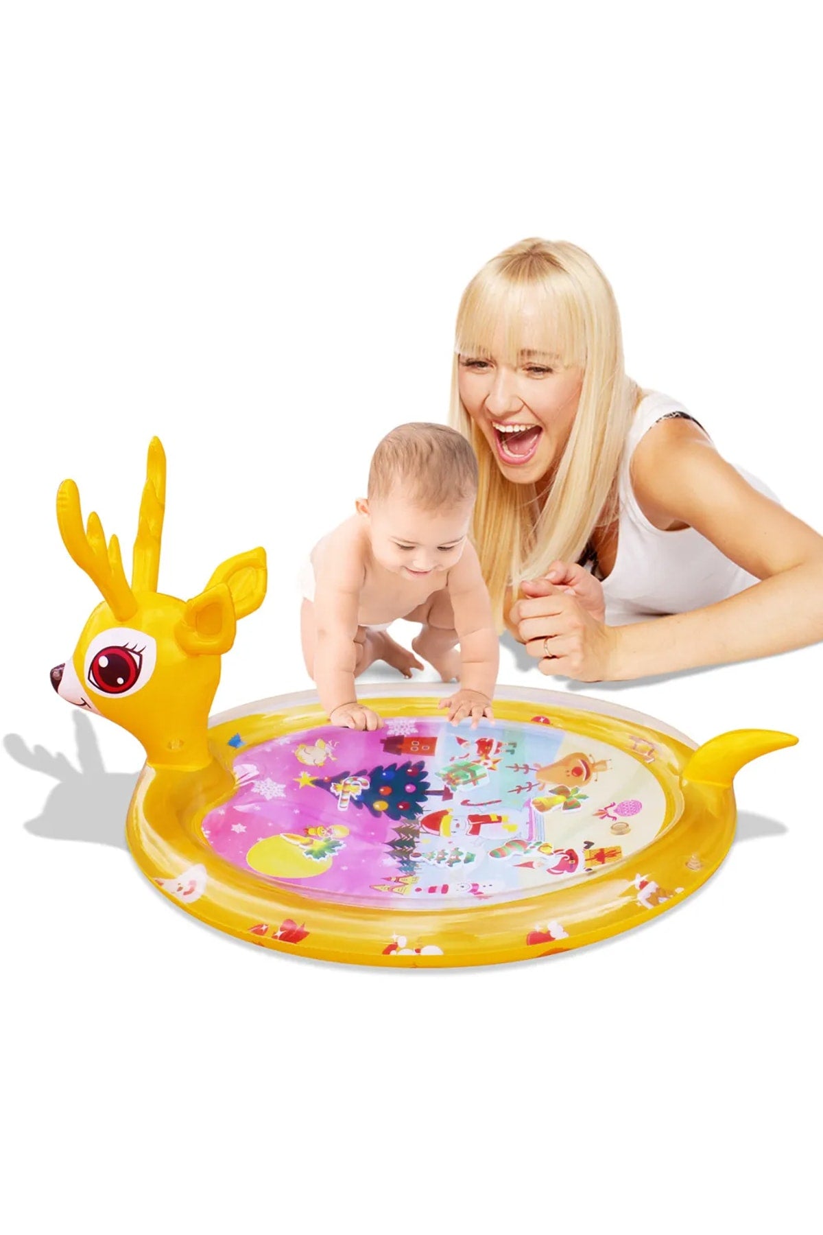 Wasserspielmatte für Babys mit Hirschmotiv (Jumbo)