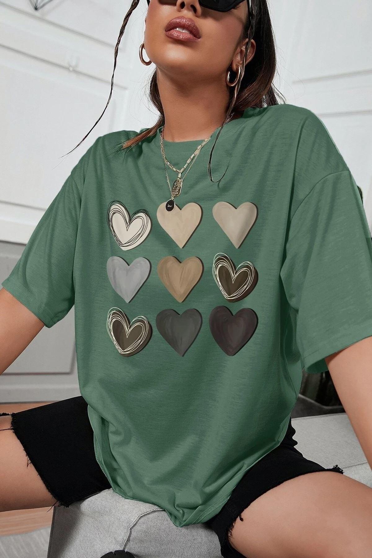 Unisex Heart Printed T-shirt - Swordslife