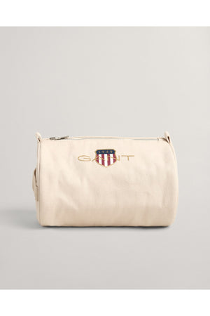 Beigefarbene Unisex-Tasche mit Logo