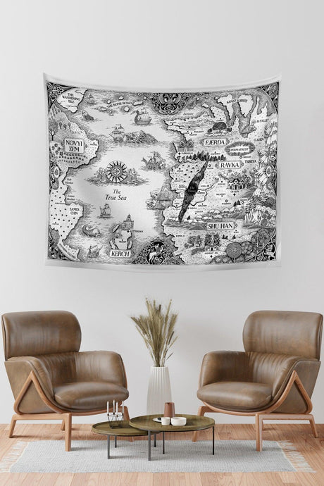 Shadow And Bone Grishaverse Map Wall Covering Rug 70x90 Cm - Swordslife