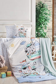 Crystal Sailing Ranforce Baby Duvet Cover Set - Blue