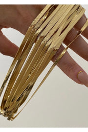 40 5 Cm Unisex Gold Color Steel Italian Chain Necklace