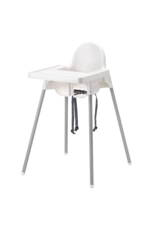 Unisex White Antelope Highchair With Tray