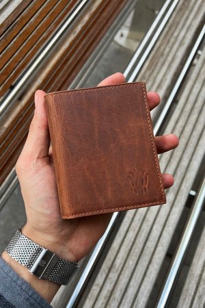 Echtes Leder Crazy Tobacco Handliche Herren Geldbörse