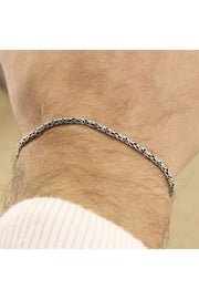 925 Sterling Silver Men'S King Chain Bracelet