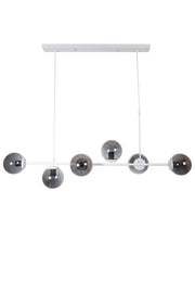 Simao Modernes Design Weiß Rauchglas Wohnzimmer - Esstischplatte - Küche 6-teiliger Kronleuchter