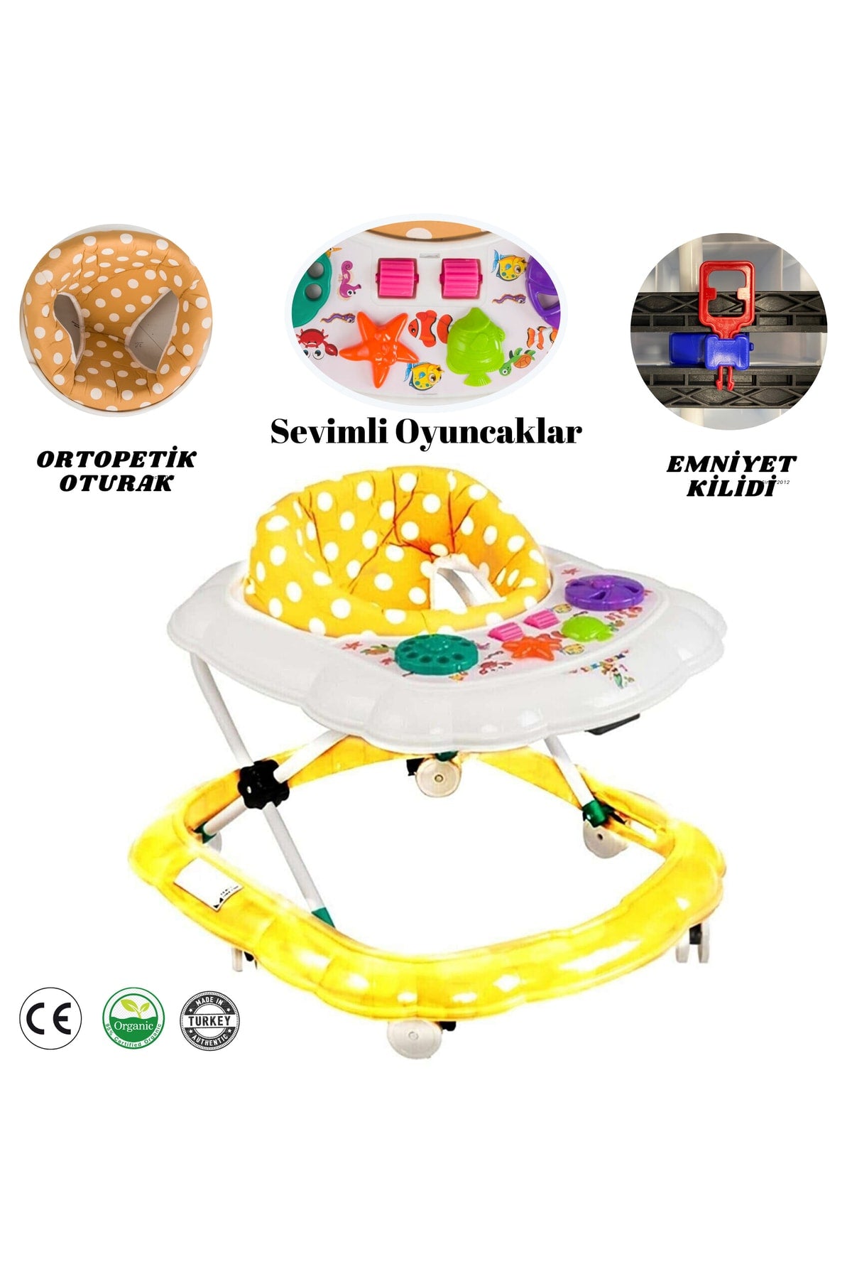 Layline Kids Supplies 3 Levels Adjustable Toy Walker