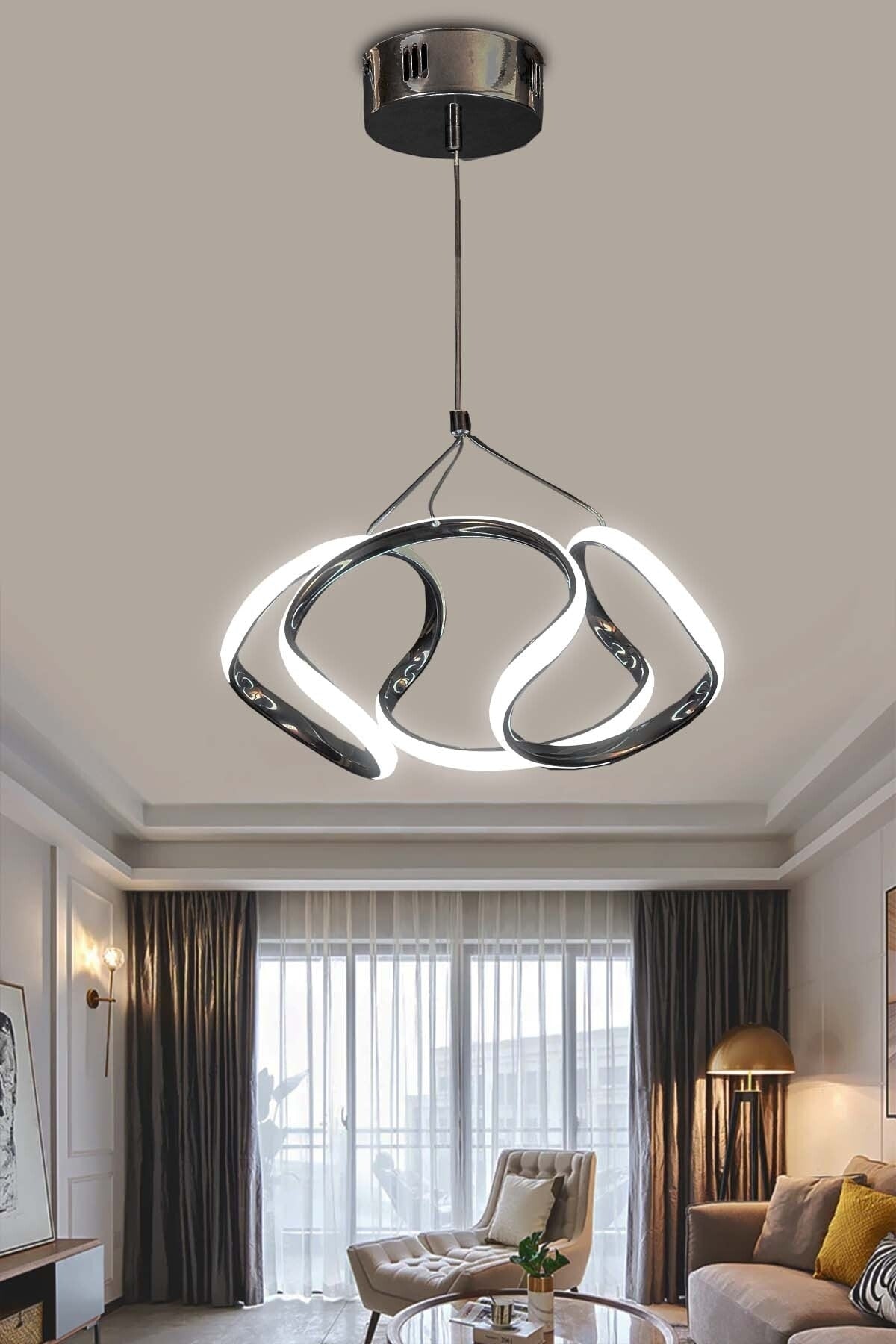 Dron Model Black Pendant Lamp LED Chandelier White Light Modern LED Chandelier