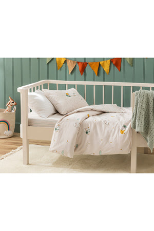 Lamb Cotton Unisex Baby Duvet Cover Set 100X150 Cm Beige