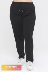 Large Size Elastic Waist High Waist Comfort Model Two Pockets Comfortable Lycra 4-Season Sweatpants - Swordslife