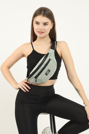 U8 Green Waist Bag 2 Compartments Width:38 Length:17 Width:7
