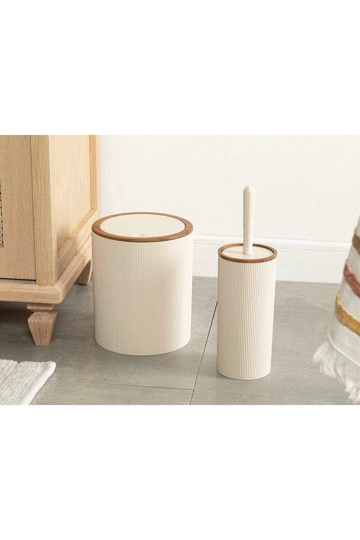 Evelyn 2 Pcs Bathroom Set Beige - Swordslife