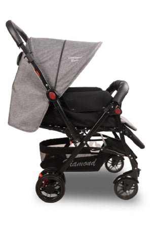 Gray Sapphire Reversible Baby Stroller