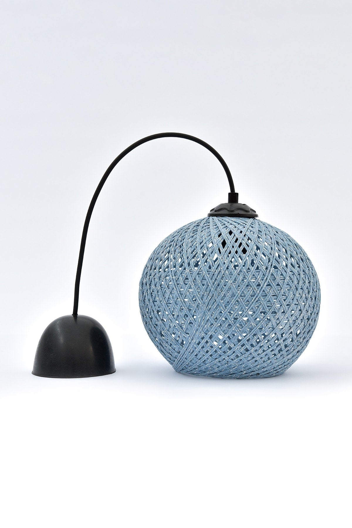 Balle Blau Pendelleuchte Kugel Kronleuchter Schwarzes Kabel