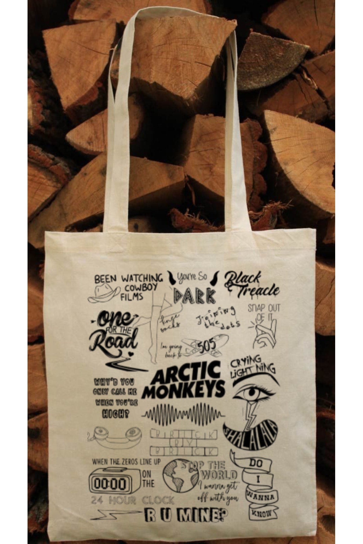 Arctic Monkeys Design Raw Tote Bag