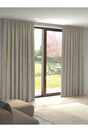 Velvet Textured Linen Island Fund Curtain Extraforward Pleated - Swordslife