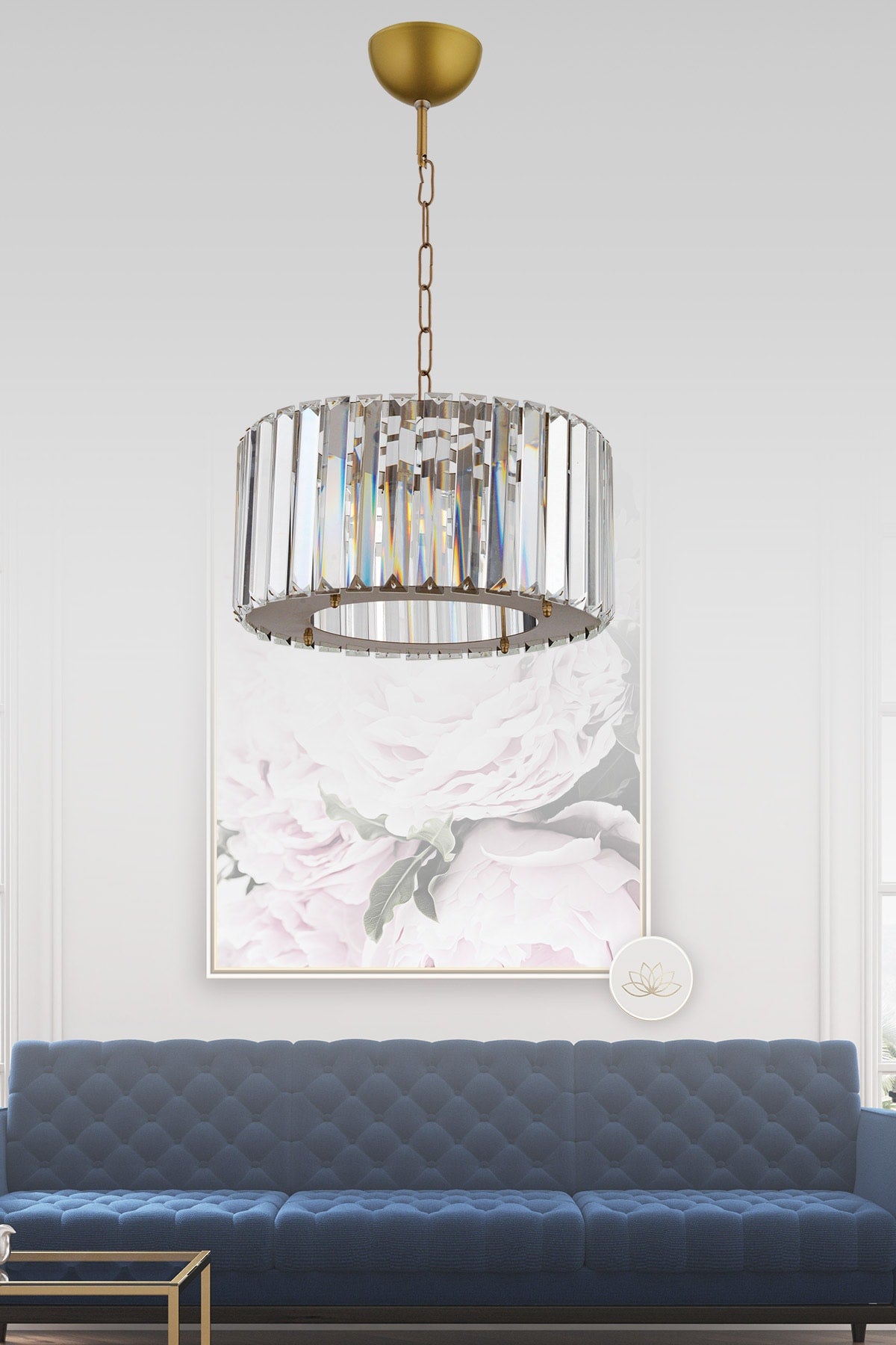 Luxury Diamond Antiqued Luxury Crystal Stone Chandelier