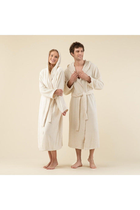Lydia Unisex Bathrobe Natural - Swordslife