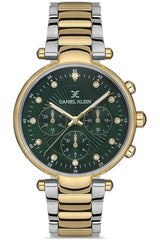 Women's Gold-silver Color Inside Green Stone New Model Wristwatch - Swordslife