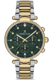 Women's Gold-silver Color Inside Green Stone New Model Wristwatch - Swordslife