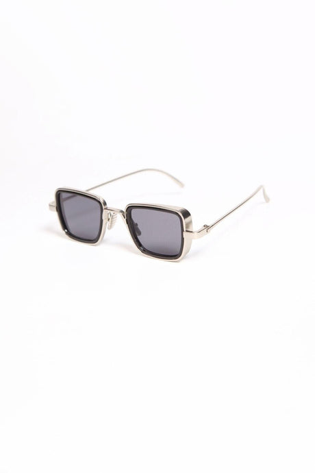 Unisex Metal Square Black Glass Sunglasses - Swordslife