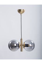 Monera Antique Finish Smoked Glass Chandelier