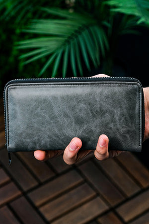 Unisex-Kartenetui aus veganem Leder mit Telefonfach, Modell Xclub